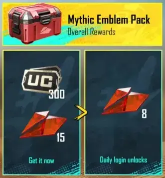 یوسی پابجی آفر Mythic Emblem Pack پابجی